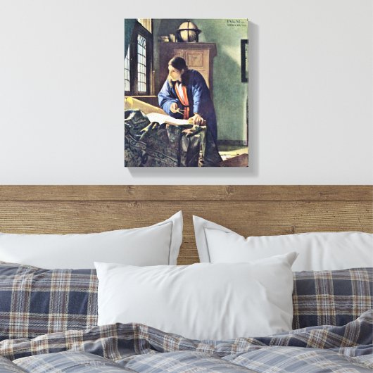 Johannes Vermeer - The Geographer Canvas Afdruk (Insitu (Slaapkamer))