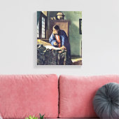 Johannes Vermeer - The Geographer Canvas Afdruk (Insitu (Woonkamer))