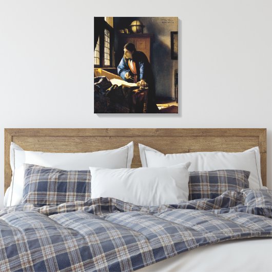 Johannes Vermeer - The Geographer Canvas Afdruk (Insitu (Slaapkamer))