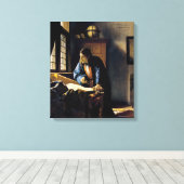 Johannes Vermeer - The Geographer Canvas Afdruk (Insitu (Houten vloer))