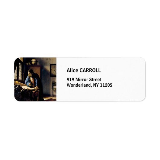 Johannes Vermeer - The Geographer Etiket (Voorkant)