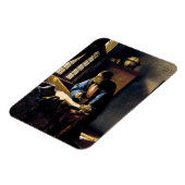 Johannes Vermeer - The Geographer Magneet (Linkerzijde)