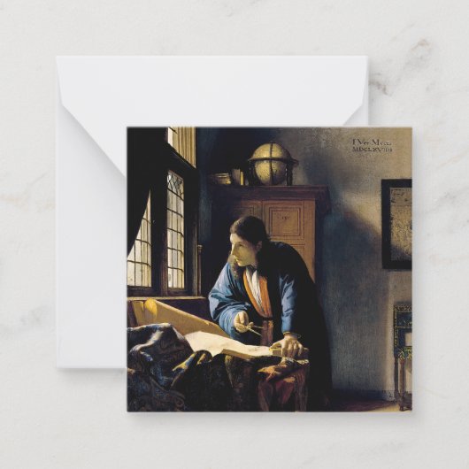 Johannes Vermeer - The Geographer Notitiekaartje (Voorkant)