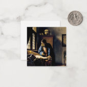 Johannes Vermeer - The Geographer Notitiekaartje (Voorkant / Achterkant in situ)