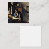 Johannes Vermeer - The Geographer Notitiekaartje (Voorkant / Achterkant)