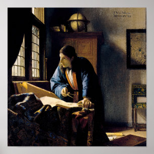 Johannes Vermeer - The Geographer Poster