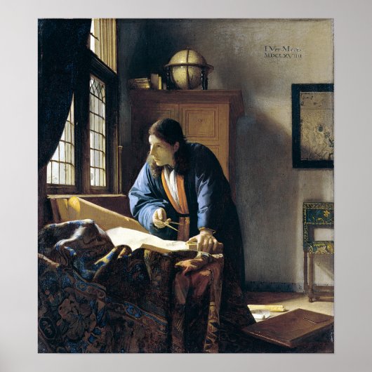 Johannes Vermeer The Geographer Poster (Voorkant)