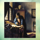 Johannes Vermeer - The Geographer Raamsticker (Vel 3)