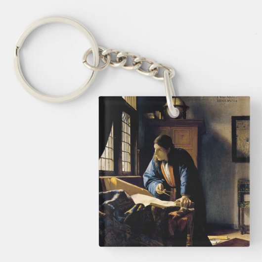 Johannes Vermeer - The Geographer Sleutelhanger (Voorkant)