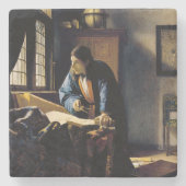 Johannes Vermeer - The Geographer Stenen Onderzetter (Voorkant)