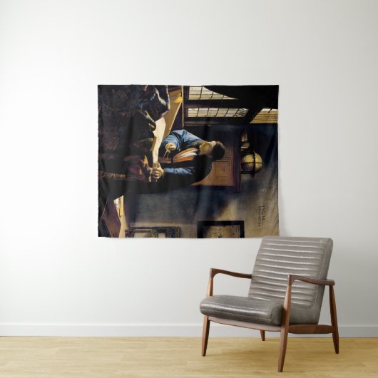 Johannes Vermeer - The Geographer Wandkleed (In Situ (horizontaal))