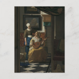 Johannes Vermeer, The Love Letter 17th C. Fine Art Briefkaart