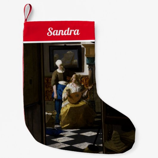 Johannes Vermeer - The Love Letter Bandana Kleine Kerstsok (Voorkant)
