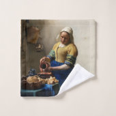 Johannes Vermeer - The Milkmaid Bad Handdoek (Wasdoekje)