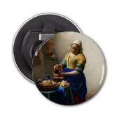 Johannes Vermeer - The Milkmaid Button Flesopener (Voorkant)