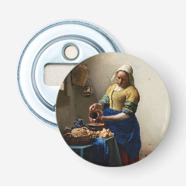 Johannes Vermeer - The Milkmaid Button Flesopener