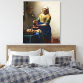 Johannes Vermeer - The Milkmaid Canvas Afdruk (Insitu (Slaapkamer))