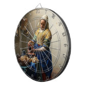 Johannes Vermeer - The Milkmaid Dartbord (Voorkant Rechts)