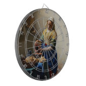 Johannes Vermeer - The Milkmaid Dartbord (Voorkant Links)
