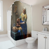 Johannes Vermeer - The Milkmaid Douchegordijn (In situ)