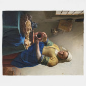 Johannes Vermeer - The Milkmaid Fleece Deken (Voorkant (Horizontaal))