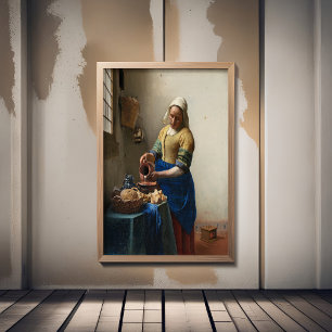 Johannes Vermeer, The Milkmaid Foto Afdruk