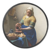 Johannes Vermeer - The Milkmaid Hockey Puck (Voorkant)