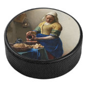 Johannes Vermeer - The Milkmaid Hockey Puck (3/4)