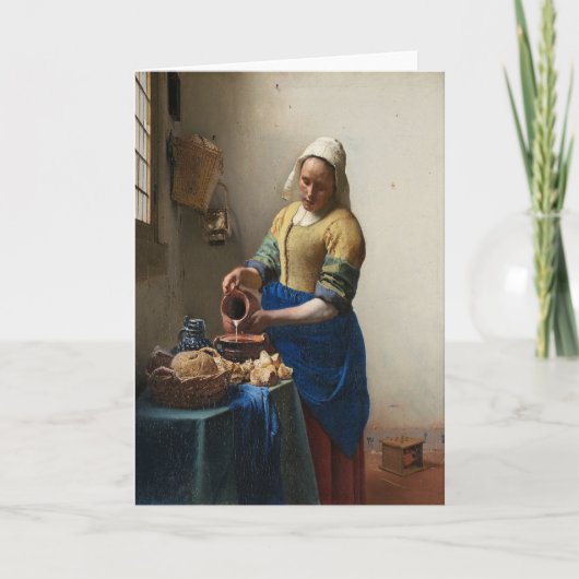 Johannes Vermeer, The Milkmaid Kaart (Voorkant)
