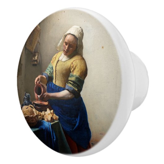 Johannes Vermeer - The Milkmaid Keramische Knop (Rechts)