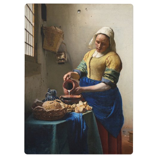 Johannes Vermeer - The Milkmaid Klembord (Achterkant)