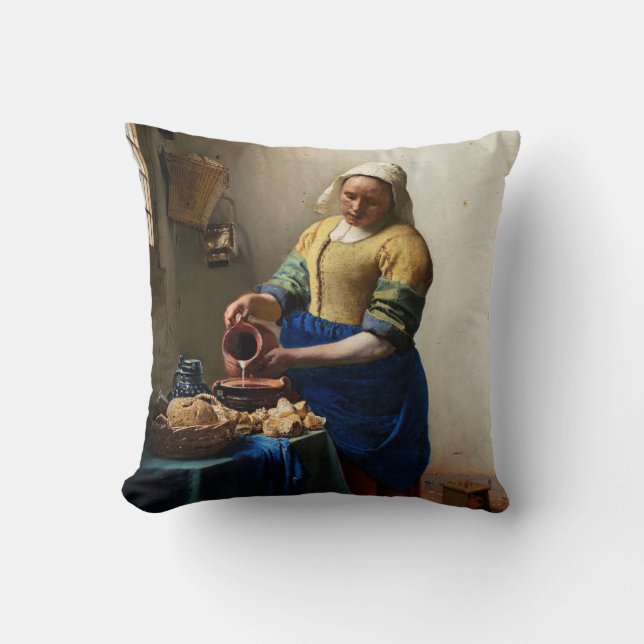 Johannes Vermeer - The Milkmaid Kussen (Voorkant)