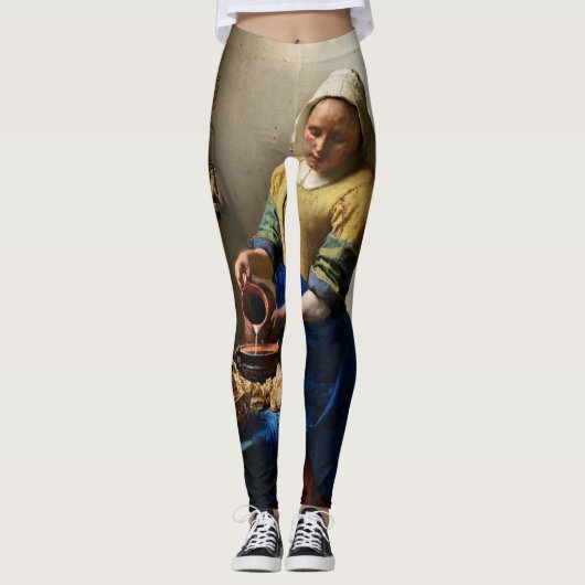 Johannes Vermeer - The Milkmaid Leggings (Voorkant)