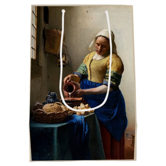 Johannes Vermeer - The Milkmaid Medium Cadeauzakje (Achterkant)