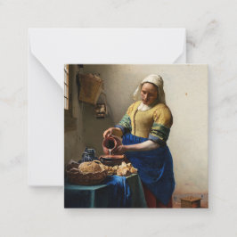 Johannes Vermeer - The Milkmaid Notitiekaartje