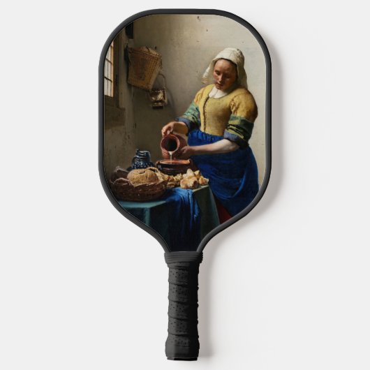 Johannes Vermeer - The Milkmaid Pickleball Paddle (Achterkant)