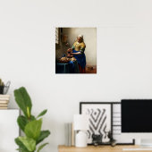 Johannes Vermeer - The Milkmaid Poster (Thuiskantoor)