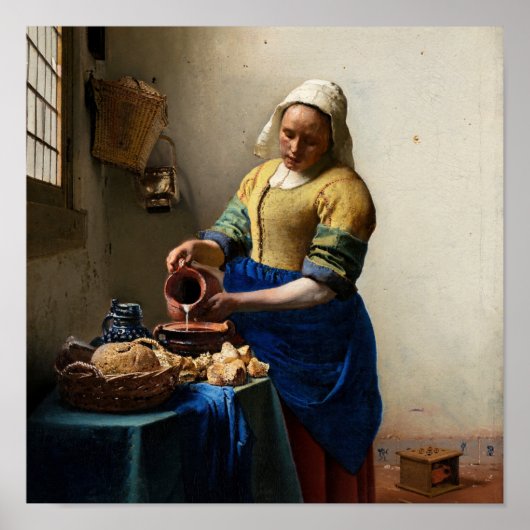 Johannes Vermeer - The Milkmaid Poster (Voorkant)
