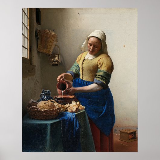 Johannes Vermeer, The Milkmaid Poster (Voorkant)