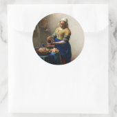 Johannes Vermeer - The Milkmaid Ronde Sticker (Tas)