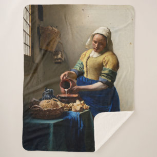 Johannes Vermeer - The Milkmaid Sherpa Deken
