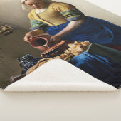 Johannes Vermeer - The Milkmaid Sherpa Deken (3/4)