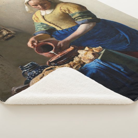 Johannes Vermeer - The Milkmaid Sherpa Deken (3/4)