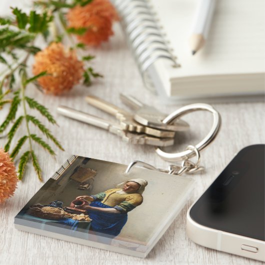 Johannes Vermeer - The Milkmaid Sleutelhanger (Voorkant Rechts)