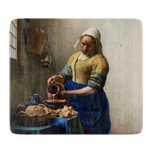 Johannes Vermeer - The Milkmaid Snijplank (Voorkant)