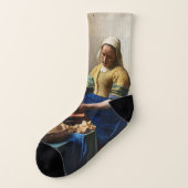Johannes Vermeer - The Milkmaid Sokken (Links - buitenkant)