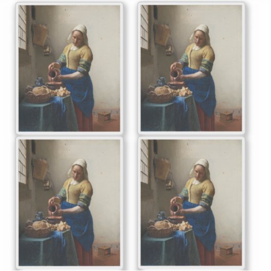 Johannes Vermeer, The Milkmaid Sticker (Voorkant)