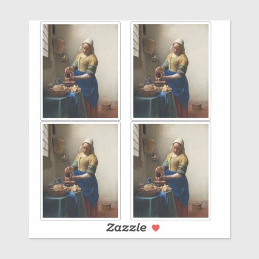 Johannes Vermeer, The Milkmaid Sticker (Vel)