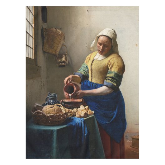 Johannes Vermeer - The Milkmaid Tafelkleed (Voorkant)