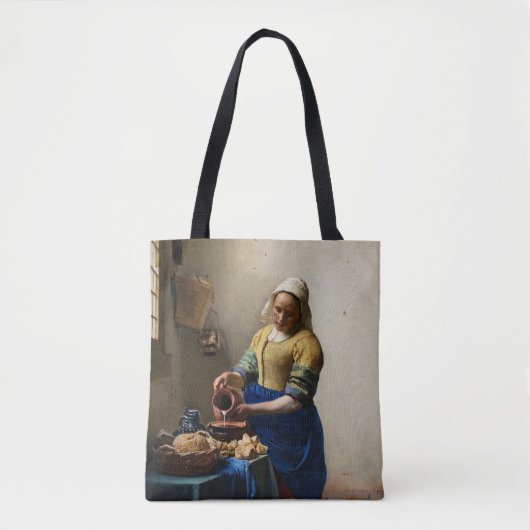 Johannes Vermeer - The Milkmaid Tote Bag (Voorkant)